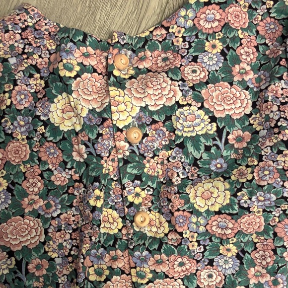 Vintage Cottagecore 1990s Floral Midi Dress with Bow - Picture 11 of 12